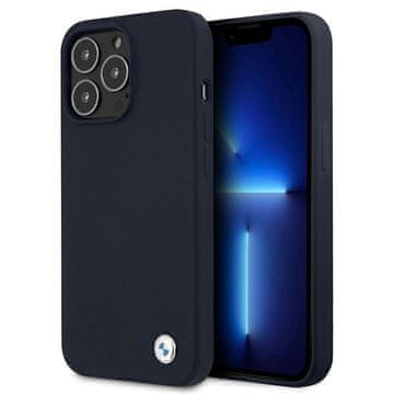 Bmw BMW Silicone Signature ovitek za iPhone 13 Pro Max, temno moder