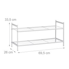 UNBRANDED Polica za čevlje z 2 nivojema 