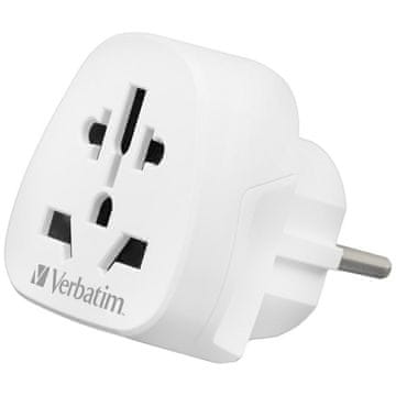 1 to 3 VERBATIM ADAPTER EU UK US PRIKLJUČEK BEL POLNJENJE 49549