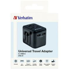 1 to 3 VERBATIM TRAVEL ADAPTER EU UK US 2XUSB-A ZA POLNJENJE TELEFONOV SAMSUNG