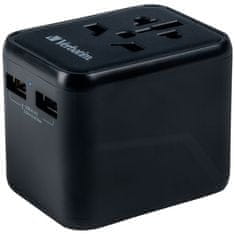 1 to 3 VERBATIM TRAVEL ADAPTER EU UK US 2XUSB-A ZA POLNJENJE TELEFONOV SAMSUNG