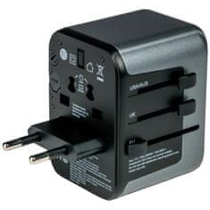 1 to 3 VERBATIM TRAVEL ADAPTER EUROPE UK USA 2XUSB-A 2XUSB-C PD 30W ZA IPHONE