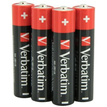 1 to 3 VERBATIM ALKALNA BATERIJA AAA LR03 ZA ELEKTRONSKO NAPRAVO 4 KOSI