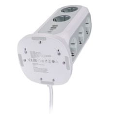 1 to 3 VERBATIM VERTIKALNI PODALJŠEK 15W 2XUSB-C 2XUSB-A 2M ZA PRENOSNIKE IN TABLICE