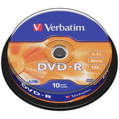 1 to 3 VERBATIM DVD-R 4,7 GB 16X AZO ZA PC MAC SNEMALNIK 10 KOSOV VISOKA KAKOVOST