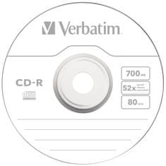 1 to 3 VERBATIM CD-R 700MB 52X ZAPISLJIV 10 AVDIO PODATKOV Z ZAŠČITO