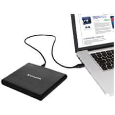 1 to 3 VERBATIM ZUNANJI SLIMLINE CD DVD ZAPISALNIK ZA PRENOSNIK USB-A USB-C KABEL