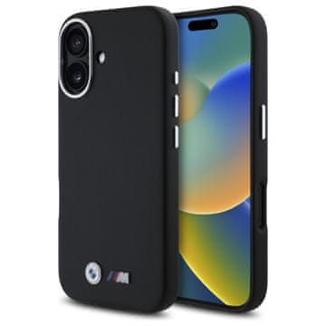 Bmw Ovitek za iPhone 16 črne barve, trdega videza, popolnoma zavit v kovino, BMW