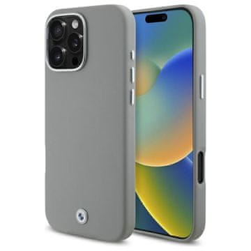 Bmw Ovitek za iPhone 16 Pro Max BMW Hardcase, kovinski, siv, MagSafe