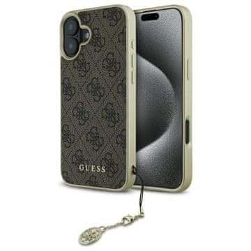 shumee Guess ovitek za iPhone 16 z obeski, rjave barve
