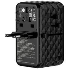 1 to 3 VERBATIM ADAPTER EU UK US ZA PRENOSNIK PAMETNI TELEFON 3XUSB-C PD 85W