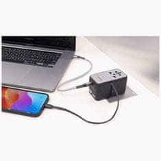 1 to 3 VERBATIM ADAPTER EU UK US ZA PRENOSNIK PAMETNI TELEFON 3XUSB-C PD 85W
