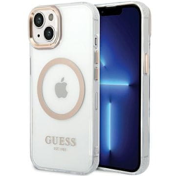 Guess Guess GUHMP15MHTRMD iPhone 15 Plus/14 Plus 6.7 zlat/zlati trdi ovitek Metal Outline MagSafe
