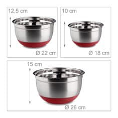UNBRANDED Set 3 delnih posod z nedrsečim dnom 