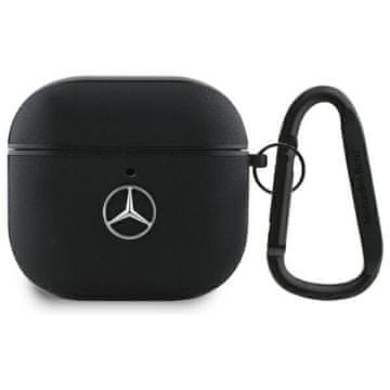 1 to 3 ETUI MERCEDES AIRPODS 4 USNJEN OVITEK S KOVINSKIM LOGOTIPOM ZA LIGHTNING
