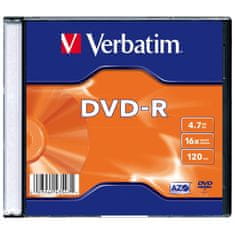 1 to 3 VERBATIM DVD-R 4.7GB 16X AZO ZA PC RAČUNALNIK MACBOOK 1PC SNEMANJE