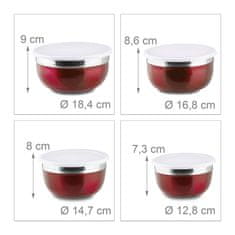 UNBRANDED Set posod s pokrovom 4 delni 