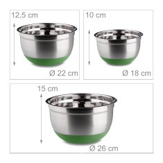 UNBRANDED Set 3 delnih posod z nedrsečim dnom 