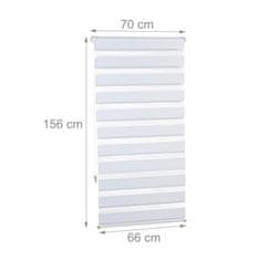 UNBRANDED Dvojna roleta Klemmfix brez vrtanja v beli barvi 