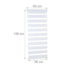UNBRANDED Dvojna roleta Klemmfix brez vrtanja v beli barvi 