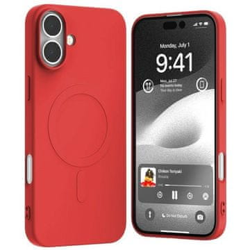 1 to 3 OVITEK MERCURY ZA MAGSAFE POLSILIKONSKI ZA IPHONE 16PLUS 6.7 RDEČ