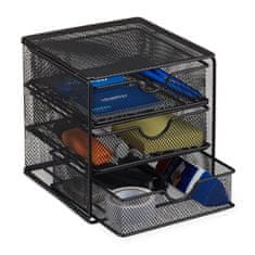 UNBRANDED Kovinski namizni organizator s 3 prekati 
