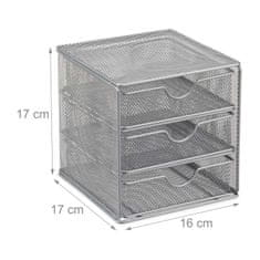 UNBRANDED Kovinski namizni organizator s 3 prekati 