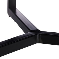 UNBRANDED Stranska mizica okrog stekla in kovine 