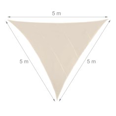 UNBRANDED Sončno jadro trikotno bež 