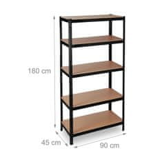 UNBRANDED Odlagalna polica 1325 kg črna 