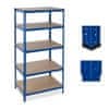 UNBRANDED Odlagalna polica 180x90x60 modra 