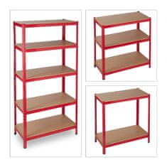 UNBRANDED Odlagalna polica 1325 kg rdeča 