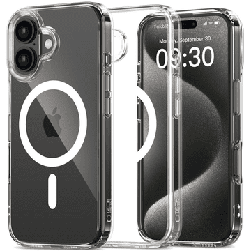 1 to 3 TECH-PROTECT FLEXAIR HYBRID MAGSAFE IPHONE 16 CLEAR