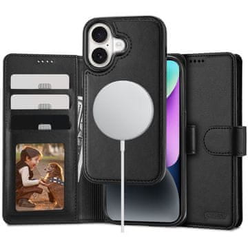 1 to 3 TECH-PROTECT OVITEK DENARNICA ZA MAGSAFE ZA IPHONE 16 USNJENA VISOKA KAKOVOST