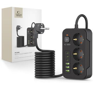 1 to 3 TECH-PROTECT NAPAJALNIK Z USB IN TIP C ZA TELEFONE TVS 200CM