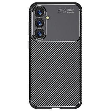 BE Ovitek Carbon Armor za Samsung Galaxy S23 FE - črna oklepna zadnja stran