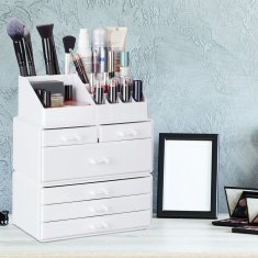 UNBRANDED Shramba za kozmetiko s 6 predali 