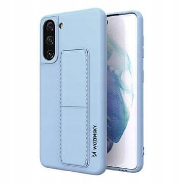 WOZINSKY Silikonski ovitek Wozinsky s stojalom za Samsung Galaxy S21+ 5G svetlo moder