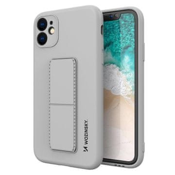 WOZINSKY Silikonski ovitek Wozinsky Kickstand Case s stojalom za Xiaomi Redmi 10X 4G / Xiaomi Redmi Note 9 siv