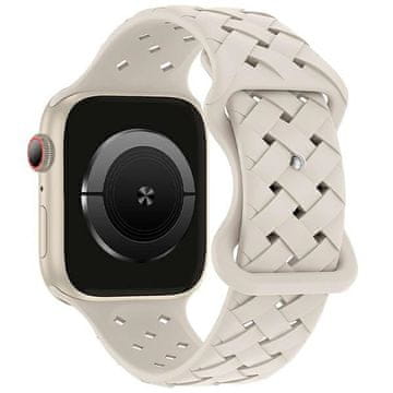 1 to 3 BELINE APPLE WATCH SILICONE WOVEN STRAP 38/40/41MM BEIGE/STARLIGHT BOX