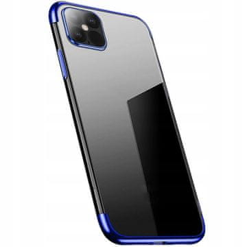 HURTEL Prozoren barvni gel ovitek s kovinskim okvirjem za Xiaomi Redmi Note 11 Pro 5G / 11 Pro moder