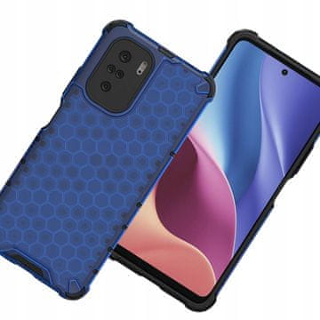 HURTEL Ovitek Honeycat Armed z gel okvirjem za Xiaomi Redmi K40 Pro+ / K40 Pro / K40 / Poco F3 moder
