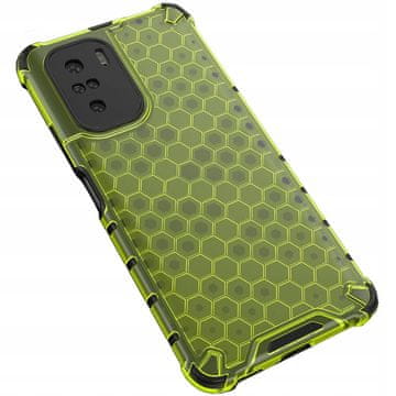 HURTEL Ovitek Honeycay z oklepom in gel okvirjem za Xiaomi Redmi K40 Pro+ / K40 Pro / K40 / Poco F3 zelen