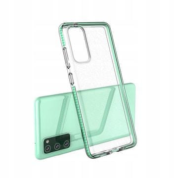 HURTEL Gel ovitek Spring Case z barvnim okvirjem za Samsung Galaxy A72 4G mint