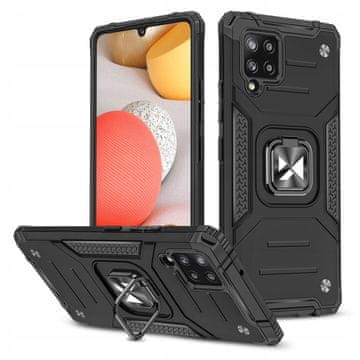 WOZINSKY Ovitek Wozinsky Ring Armor Hybrid + magnetno držalo za Samsung Galaxy A42 5G črne barve