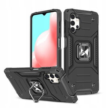 WOZINSKY Ovitek Wozinsky Ring Armor Hybrid + magnetno držalo za Samsung Galaxy A32 5G črne barve