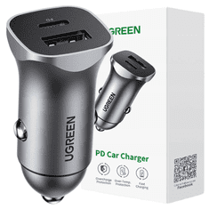 1 to 3 UGREEN AVTOPOLNILEC USB TIP C 24W ZA HITRO POLNJENJE TELEFONOV