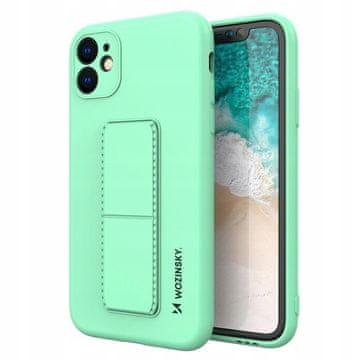 WOZINSKY Silikonski ovitek Wozinsky Kickstand Case s stojalom za Samsung Galaxy A22 4G mint