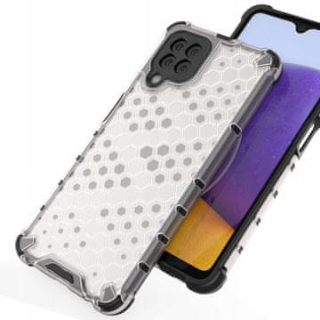 HURTEL Ovitek Honeycat Armed z gel okvirjem za Samsung Galaxy A22 4G, prozoren