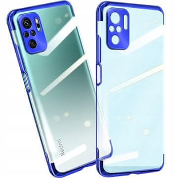HURTEL Prozoren gel ovitek z kovinskim okvirjem za Xiaomi Redmi Note 10 5G / Poco M3 Pro moder
